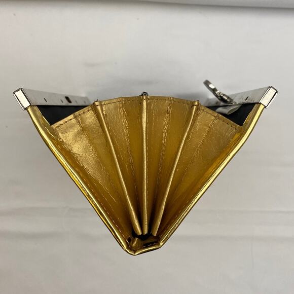 Vintage Gold Sequin Clutch The Metropolitan Ritz Evening Bag Party Metallic y2k - Picture 12 of 12